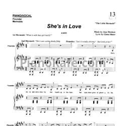 Ноты Alan Menken - She is in love - предпросмотр
