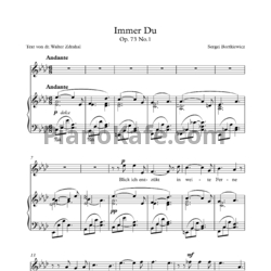 Ноты С. Борткевич - Три песни (Op. 73) - предпросмотр