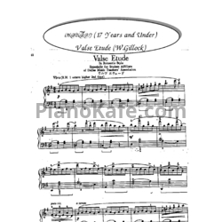 Ноты Уильям Гиллок - Вальс-этюд - предпросмотр