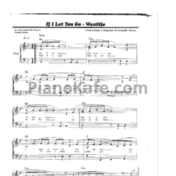 Ноты Westlife - If I let you go - предпросмотр
