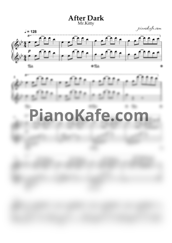 Ноты Mr. Kitty - After dark - PianoKafe.com