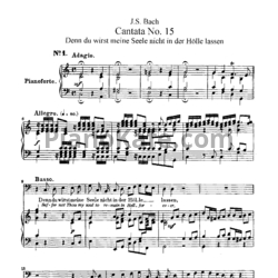 Ноты И. Бах - Кантата №15 "Denn di wirst meine seele nicht in der Holle lassen" (BWV 15) - предпросмотр