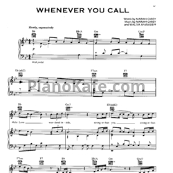 Ноты Mariah Carey - Whenever you call - предпросмотр