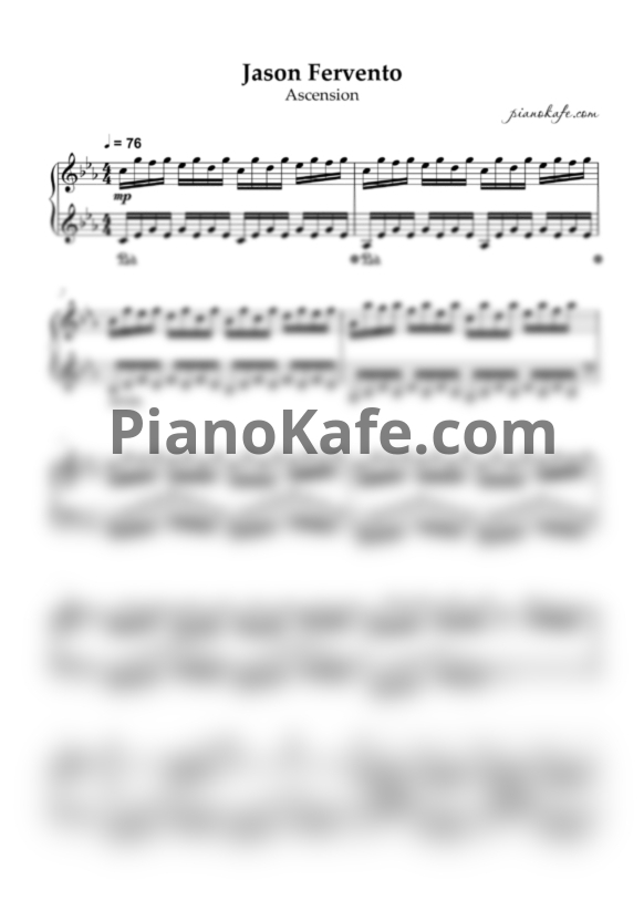 Ноты Jason Fervento - Ascension - PianoKafe.com