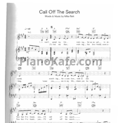 Ноты Katie Melua - Call off the search - предпросмотр