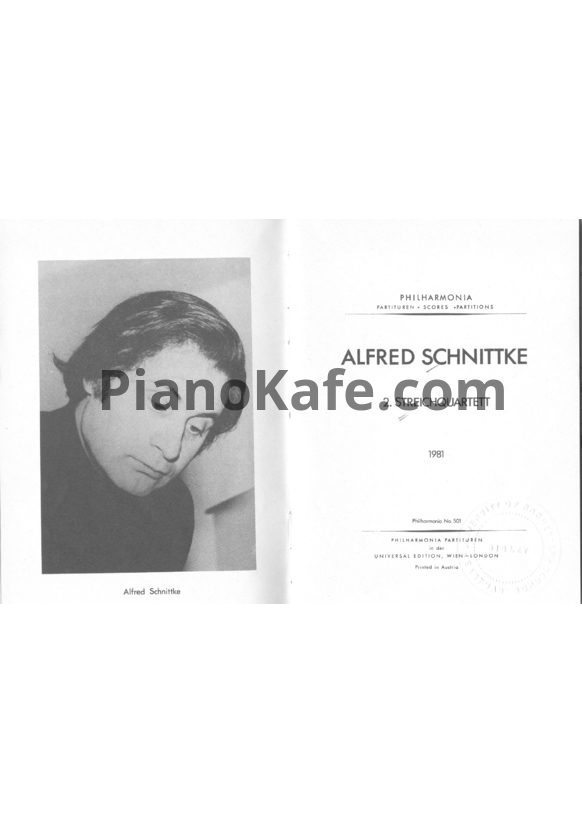 Ноты Альфред Шнитке - Струнный квартет № 2 (Op. 148) - PianoKafe.com