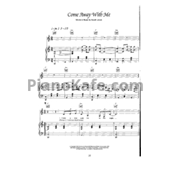 Ноты Norah Jones - Come away with me - предпросмотр