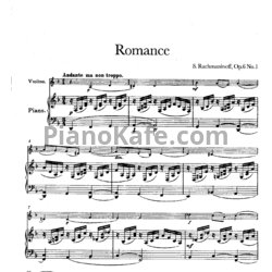 Ноты Сергей Рахманинов - 2 пьесы для скрипки и фортепиано (Op. 6) - предпросмотр