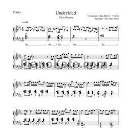 Ноты Chris Brown - Undecided - предпросмотр