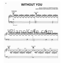 Ноты Christina Aguilera - Without you - предпросмотр