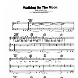 Ноты The Police - Walking on the moon - предпросмотр