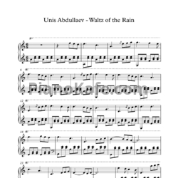 Ноты Unis Abdullaev - Waltz of the Rain - предпросмотр