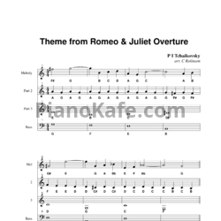 Ноты П. Чайковский - Tема из увертюры "Ромео и Джульетта" - предпросмотр