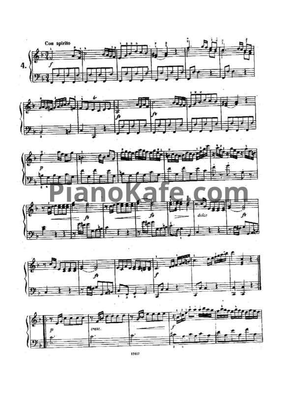 Ноты Муцио Клементи - Соната фа мажор (Op. 36, №4) - PianoKafe.com