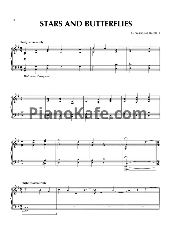 Ноты Dario Marianelli - Stars & Butterflies - PianoKafe.com