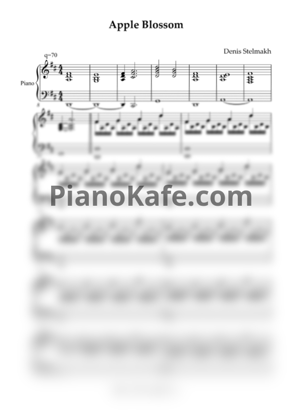 Ноты Denis Stelmakh - Apple blossom - PianoKafe.com