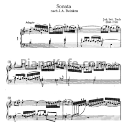Ноты И. Бах - Соната (BWV 965) - предпросмотр