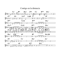 Ноты Christina Aguilera - Contigo en la distancia - предпросмотр