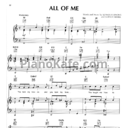 Ноты Seymour Simons and Gerald Marks - All of me - предпросмотр