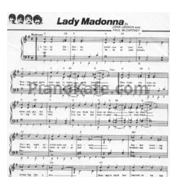 Ноты The Beatles - Lady Madonna (Версия 2) - предпросмотр