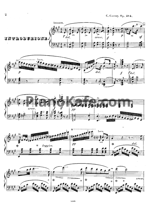 Ноты Карл Черни - Интродукция и блестящие вариации на тему 'Гугеноты', Op. 404 - PianoKafe.com