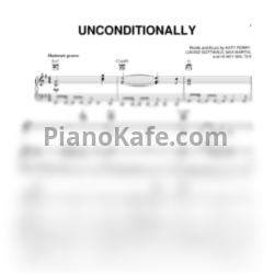 Ноты Katy Perry - Unconditionally - предпросмотр