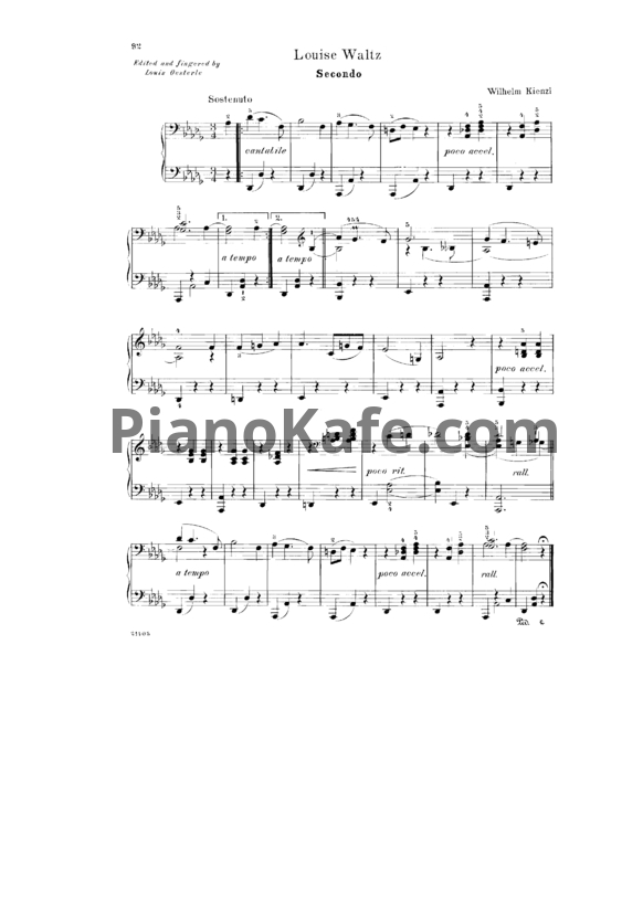 Ноты Wilhelm Kienzl - Louise waltz (для фортепиано в 4 руки) - PianoKafe.com