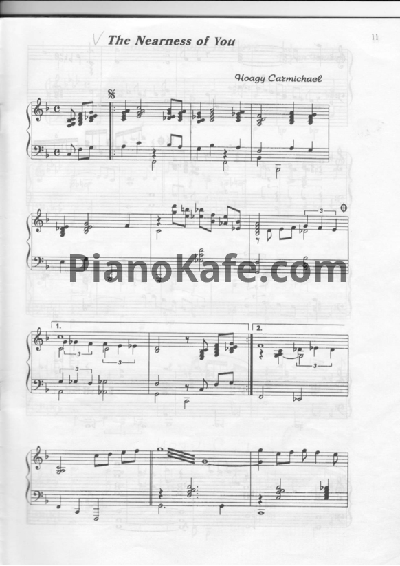 Ноты Hoagy Carmichael - The nearness of you - PianoKafe.com