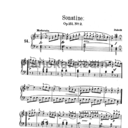 Ноты А. Диабелли - Сонатина (Op. 151 №2) - предпросмотр