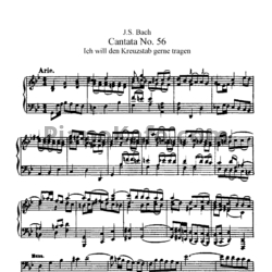 Ноты И. Бах - Кантата №56 "ich will den kreuzstab gerne tragen" (BWV 56) - предпросмотр