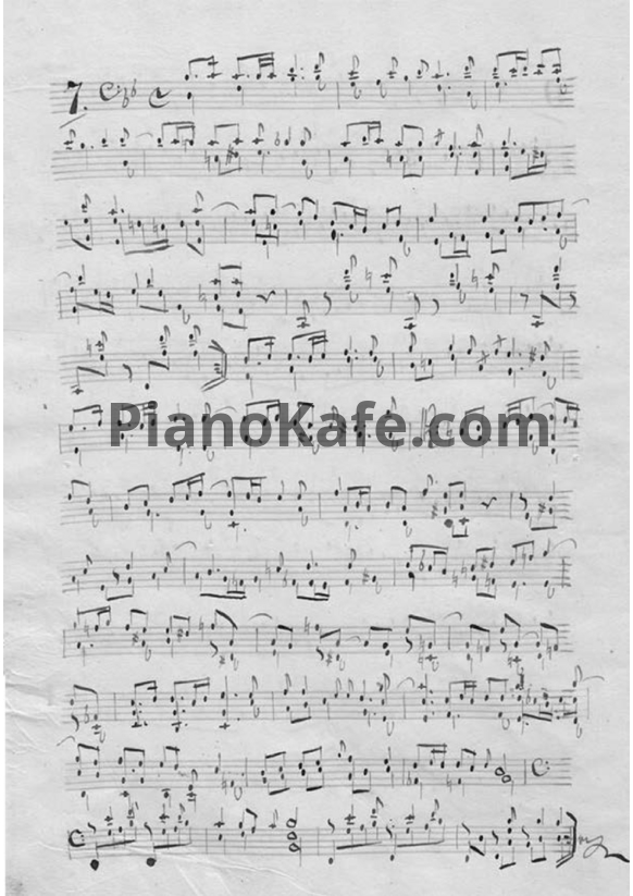 Ноты Иосиф Абако - Каприччио №7 для виолончели соло си-бемоль мажор - PianoKafe.com