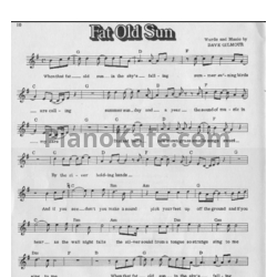 Ноты Pink Floyd - Fat old sun (Вокальная партия) - предпросмотр