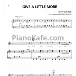 Ноты Maroon 5 - Give a little more - предпросмотр