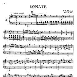 Ноты В. Моцарт - Соната №2 фа мажор (К. 280) - предпросмотр