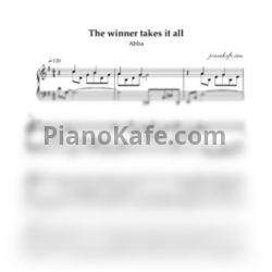 Ноты Abba - The winner takes it all - предпросмотр