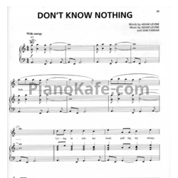 Ноты Maroon 5 - Don't know nothing - предпросмотр