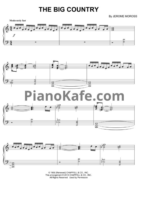 Ноты Jerome Moross - The big country - PianoKafe.com