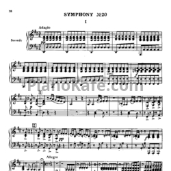 Ноты Йозеф Гайдн - Симфония №20 (для фортепиано в 4 руки) - предпросмотр