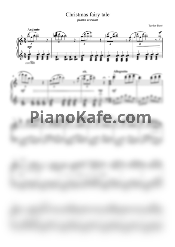 Ноты Teodor Doré - Christmas fairy tale - PianoKafe.com