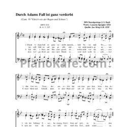 Ноты И. Бах - Durch Adams Fall ist ganz verderbt (BWV 018) - предпросмотр