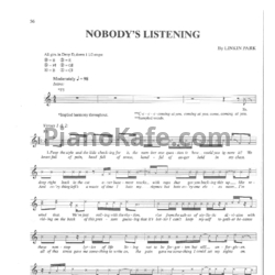 Ноты Linkin Park - Nobody's listening - предпросмотр