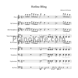 Ноты Drake - Hotline bling (Партитура) - предпросмотр