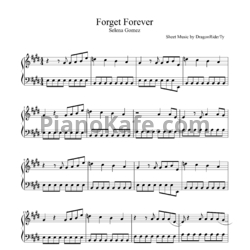 Ноты Selena Gomez - Forget forever - предпросмотр