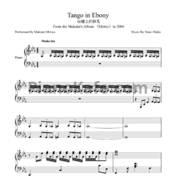 Ноты Tonci Huljic - Tango in Ebony - предпросмотр