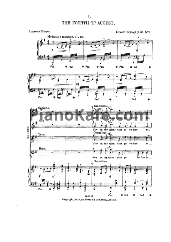 Ноты Эдуард Элгар - Дух Англии (Op. 80) - PianoKafe.com