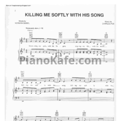 Ноты The Fugees - Killing me softly with his song - предпросмотр