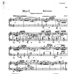 Ноты Николай Лысенко - Revetie (Op. 13) - предпросмотр