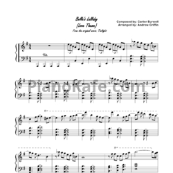 Ноты Carter Burwell - Bella's lullaby (2)