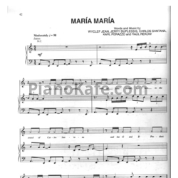 Ноты Carlos Santana - Maria Maria - предпросмотр