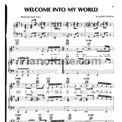 Ноты George Benson - Welcome into my world - предпросмотр
